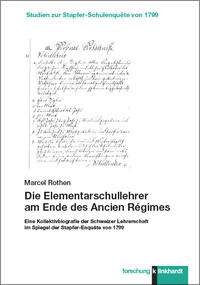 Vorderes Coverbild Die Elementarschullehrer am Ende des Ancien Régimes