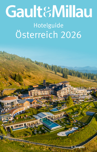 Vorderes Coverbild Gault&Millau Hotelguide Österreich 2026