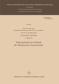 Vorderes Coverbild Hydrogeologie des Westteils der Ibbenbürener Karbonscholle