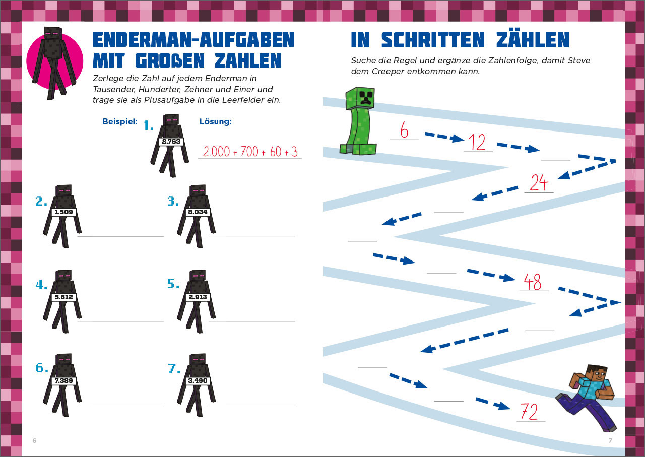 Beispielinhalt (Bild) Mathe für Minecrafter - Rechentraining
