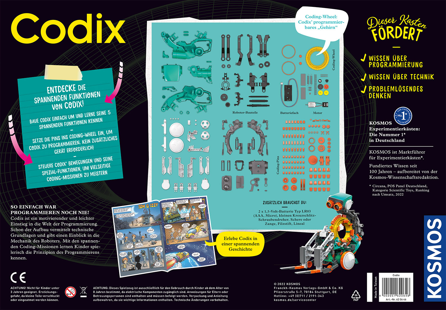 Rückseitencover Codix - Dein mechanischer Coding-Roboter