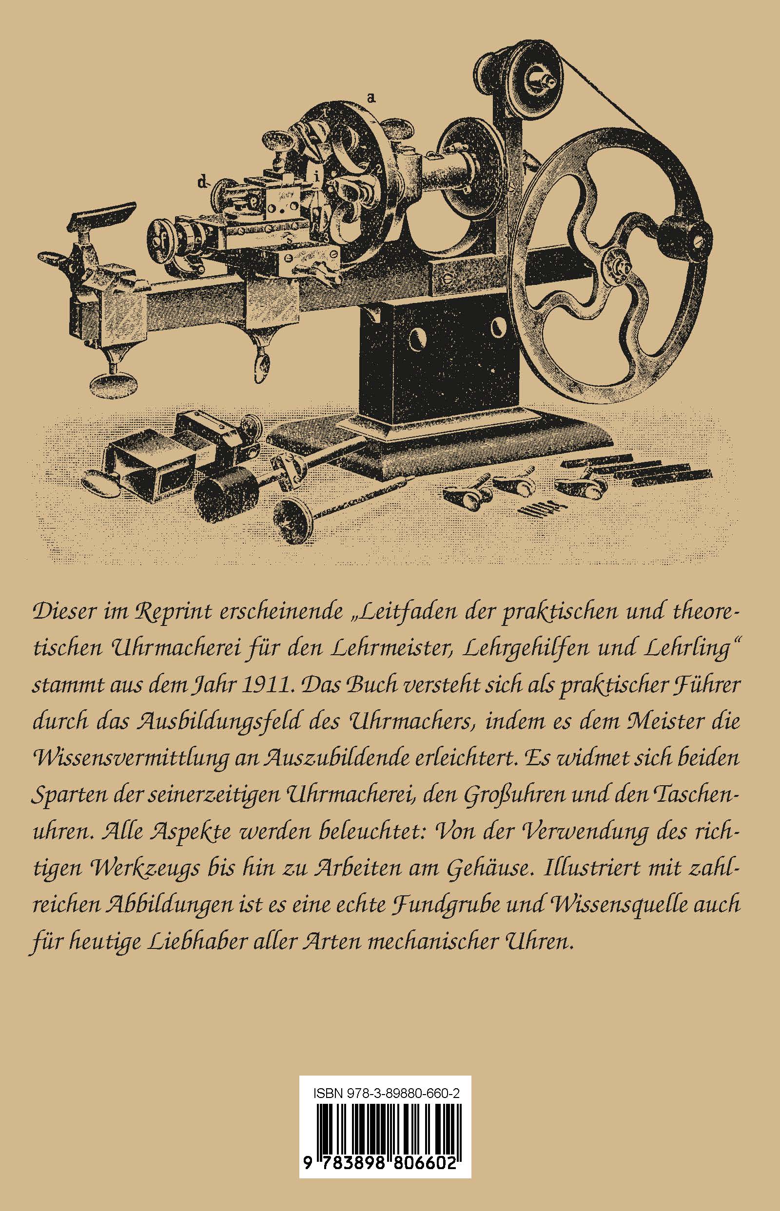Rückseitencover Die Uhrmacher Lehre