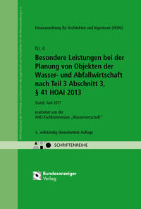Vorderes Coverbild Besondere Leistungen bei der Planung von Objekten der Wasser- und Abfallwirtschaft nach Teil 3 Abschnitt 3, § 41 HOAI 2013 Onlineversion