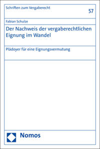 Vorderes Coverbild Der Nachweis der vergaberechtlichen Eignung im Wandel