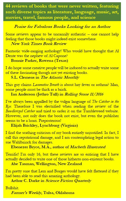 Rückseitencover Fabulous Books Looking for an Author