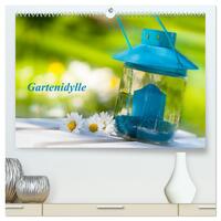 Vorderes Coverbild Gartenidylle (hochwertiger Premium Wandkalender 2025 DIN A2 quer), Kunstdruck in Hochglanz