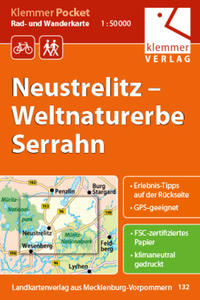 Vorderes Coverbild Klemmer Pocket Rad- und Wanderkarte Neustrelitz – Weltnaturerbe Serrahn