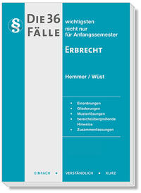 Vorderes Coverbild Die 36 wichtigsten Fälle Erbrecht