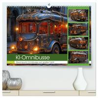 Vorderes Coverbild KI-Omnibusse (hochwertiger Premium Wandkalender 2025 DIN A2 quer), Kunstdruck in Hochglanz