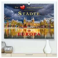 Vorderes Coverbild Die 12 meistbesuchten Städte in Europa (hochwertiger Premium Wandkalender 2025 DIN A2 quer), Kunstdruck in Hochglanz
