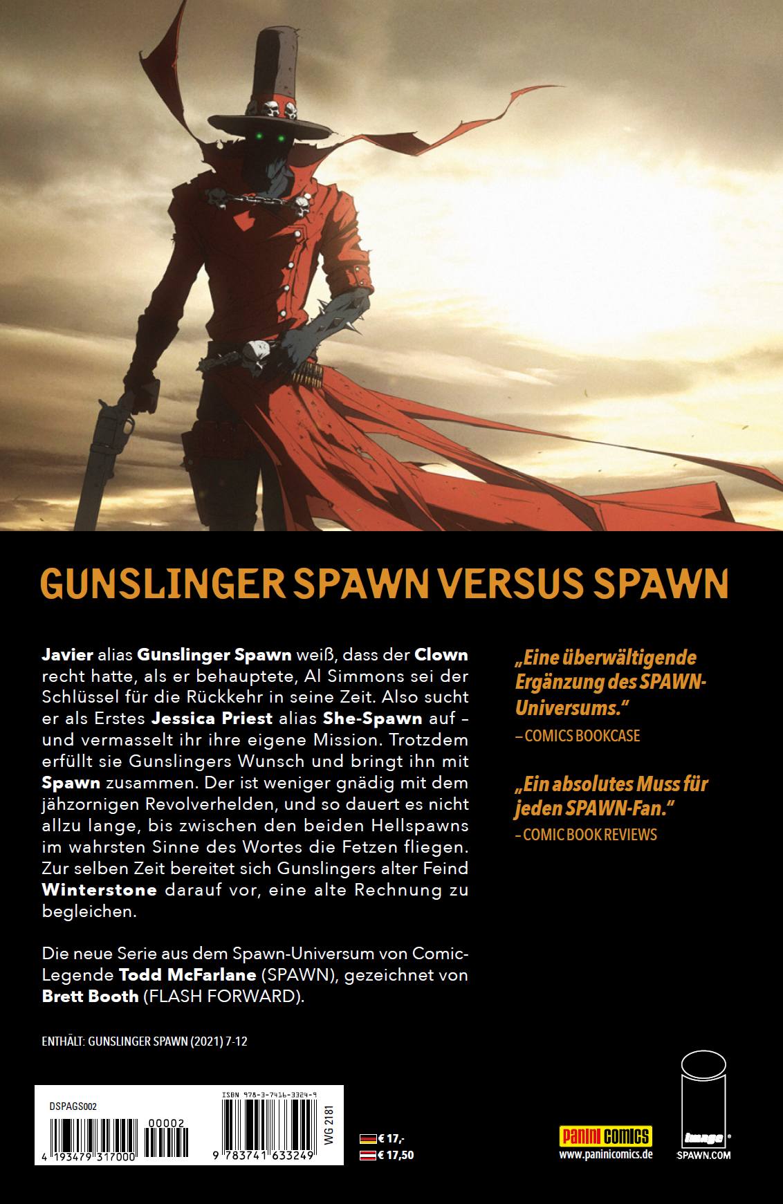 Rückseitencover Gunslinger Spawn