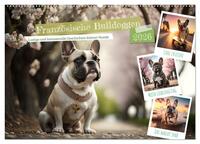 Vorderes Coverbild Französische Bulldoggen (Wandkalender 2026 DIN A2 quer), CALVENDO Monatskalender