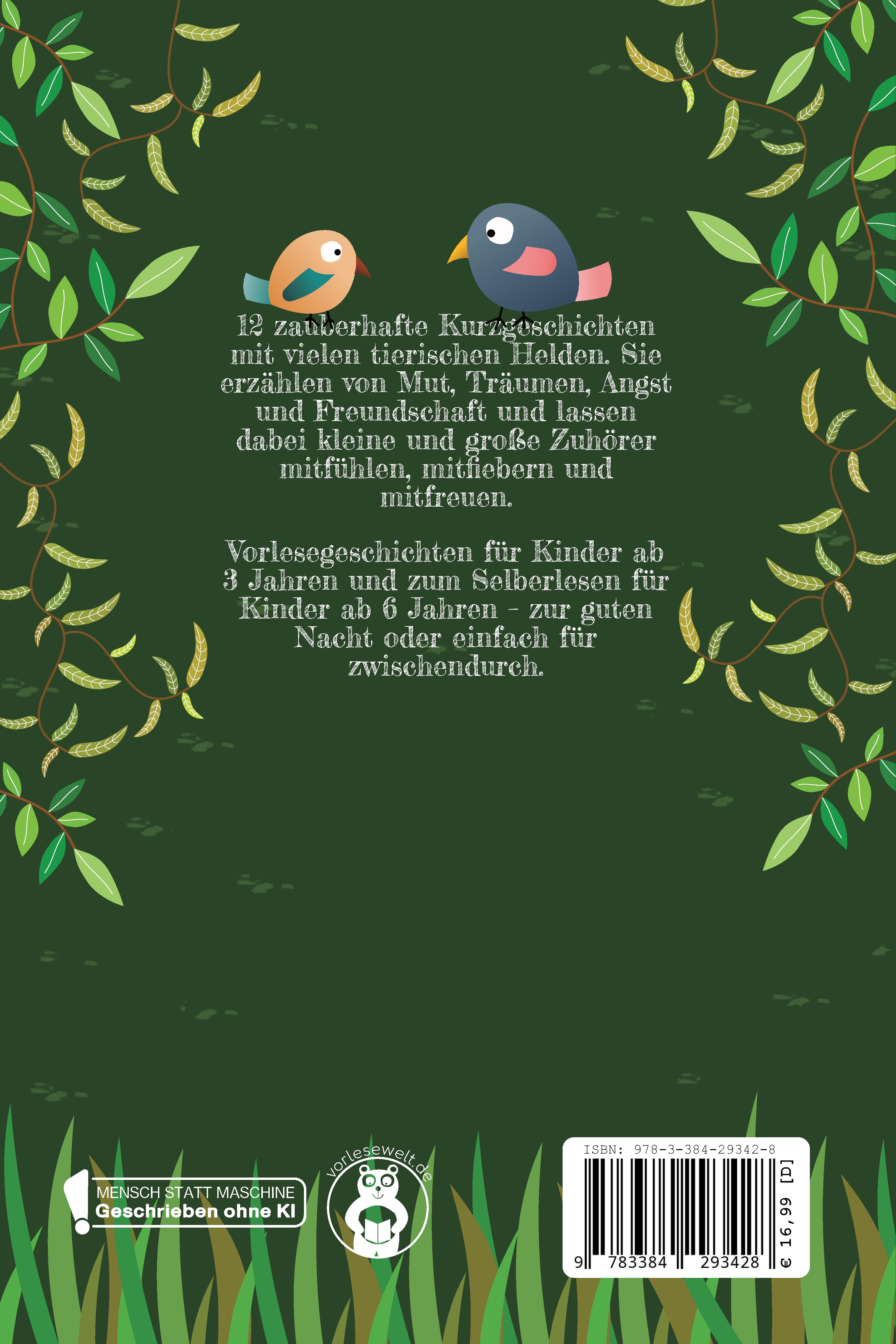 Rückseitencover 12 kleine Tiergeschichten