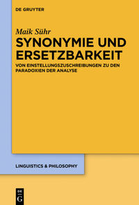 Vorderes Coverbild Synonymie und Ersetzbarkeit
