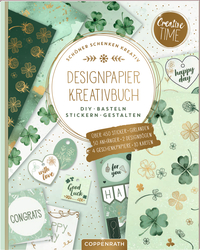 Vorderes Coverbild Designpapier-Kreativbuch Good Luck