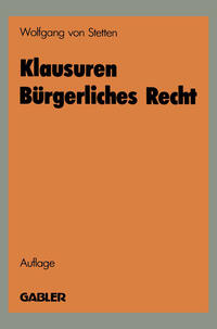 Vorderes Coverbild Klausuren Bürgerliches Recht