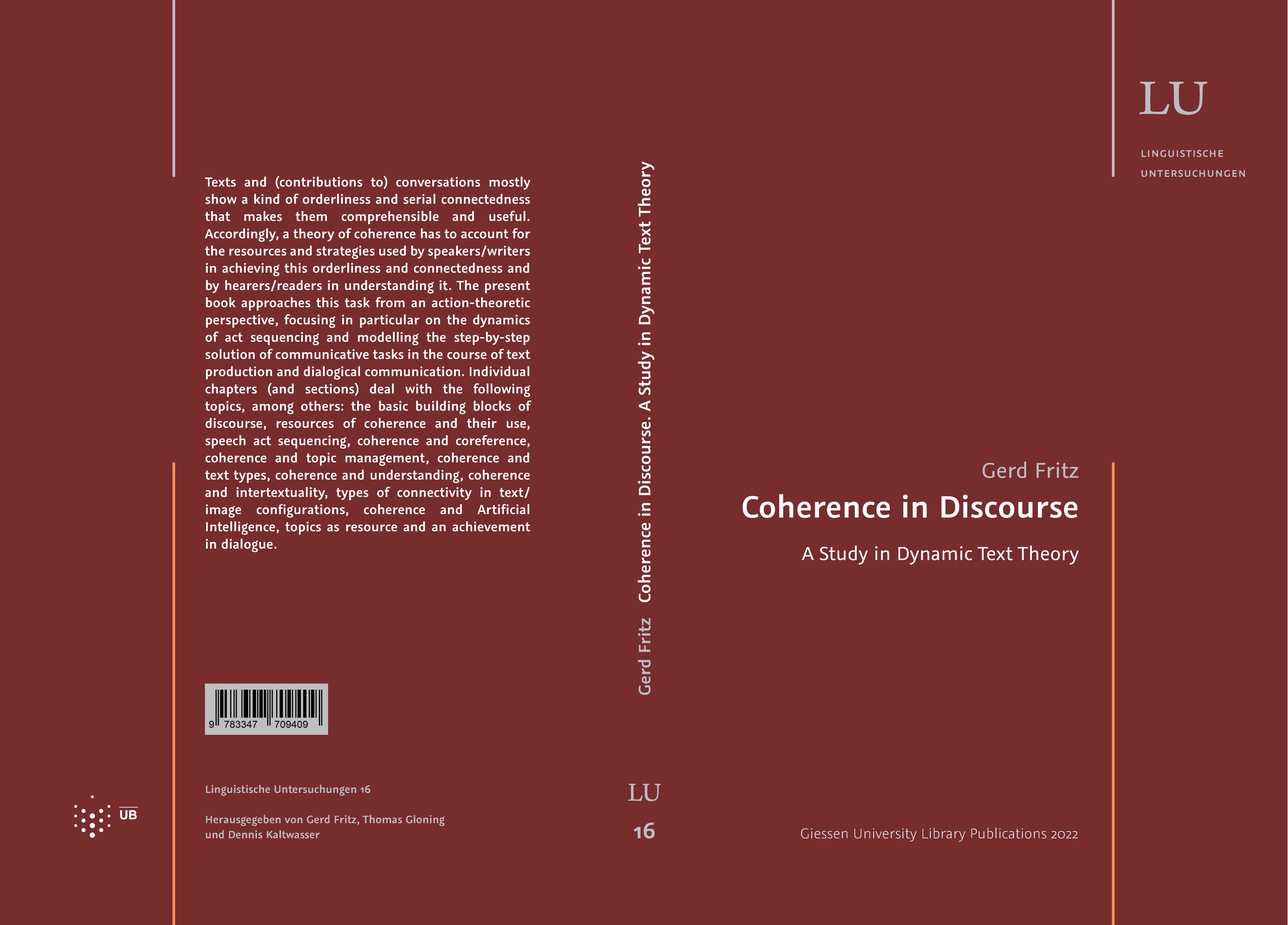 Gesamtes Coverbild Coherence in Discourse