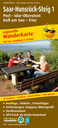 Vorderes Coverbild Saar-Hunsrück-Steig 1, Perl - Idar-Oberstein, Kell am See - Trier