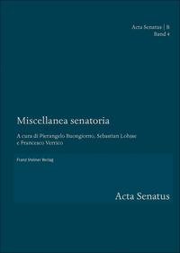Vorderes Coverbild Miscellanea senatoria