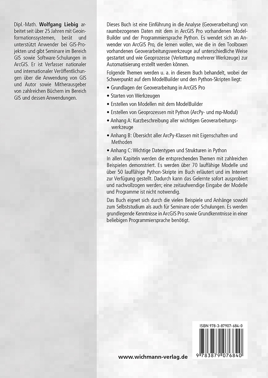 Rückseitencover ArcGIS Pro Geoverarbeitung
