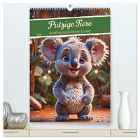 Vorderes Coverbild Putzige Tiere - Ausflug nach Down Under (hochwertiger Premium Wandkalender 2025 DIN A2 hoch), Kunstdruck in Hochglanz