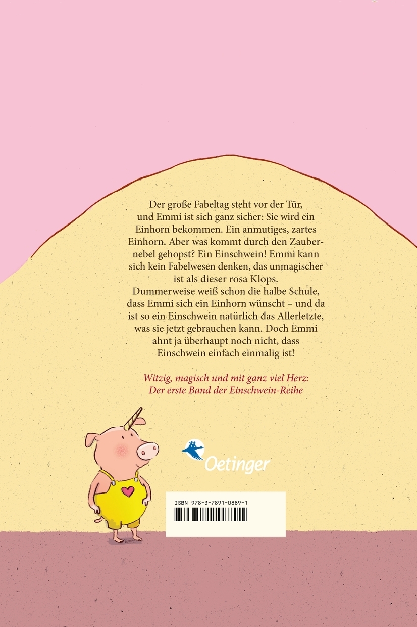Rückseitencover Emmi & Einschwein 1. Einhorn kann jeder!