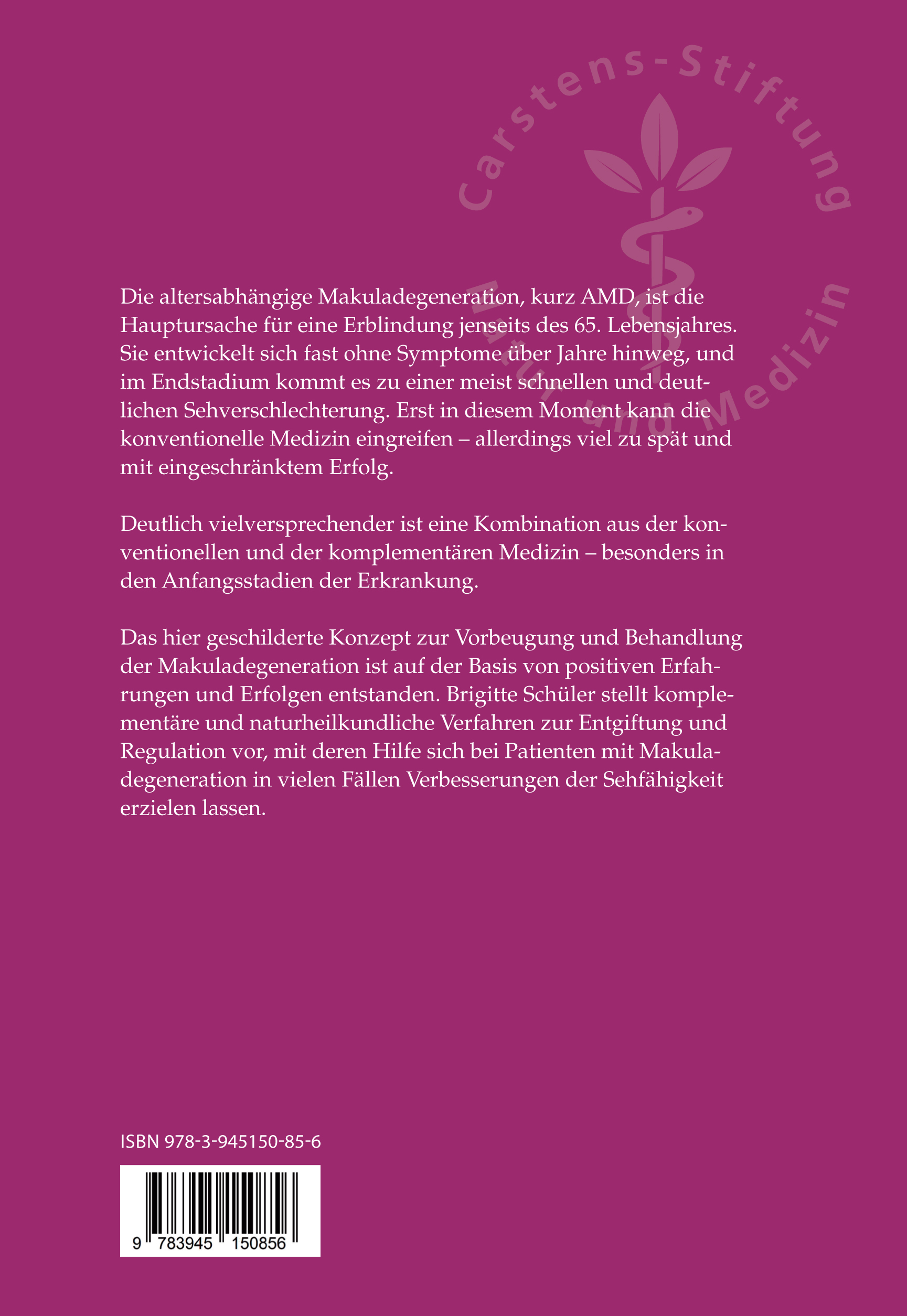 Rückseitencover Altersabhängige Makuladegeneration