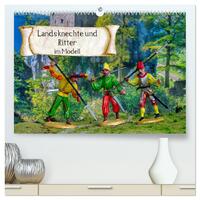 Vorderes Coverbild Landsknechte und Ritter im Modell (hochwertiger Premium Wandkalender 2025 DIN A2 quer), Kunstdruck in Hochglanz