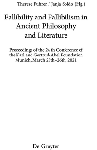 Vorderes Coverbild Fallibility and Fallibilism in Ancient Philosophy and Literature