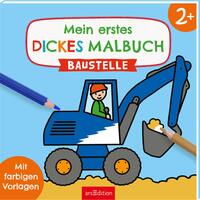 Vorderes Coverbild Mein erstes dickes Malbuch ab 2 – Baustelle