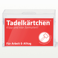 Vorderes Coverbild Tadelkärtchen