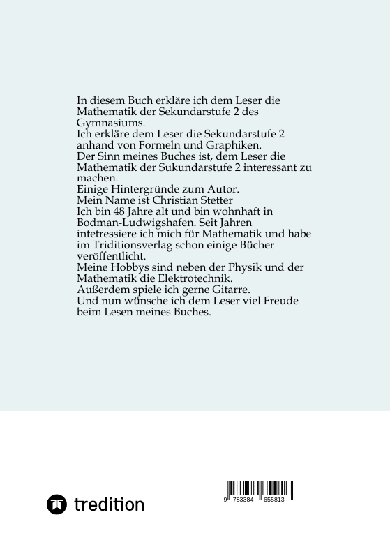 Rückseitencover Mathematik - Sekundarstufe 2