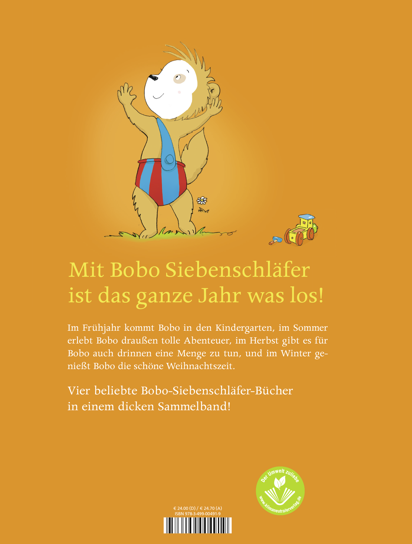 Rückseitencover Mit Bobo Siebenschläfer durch das Jahr