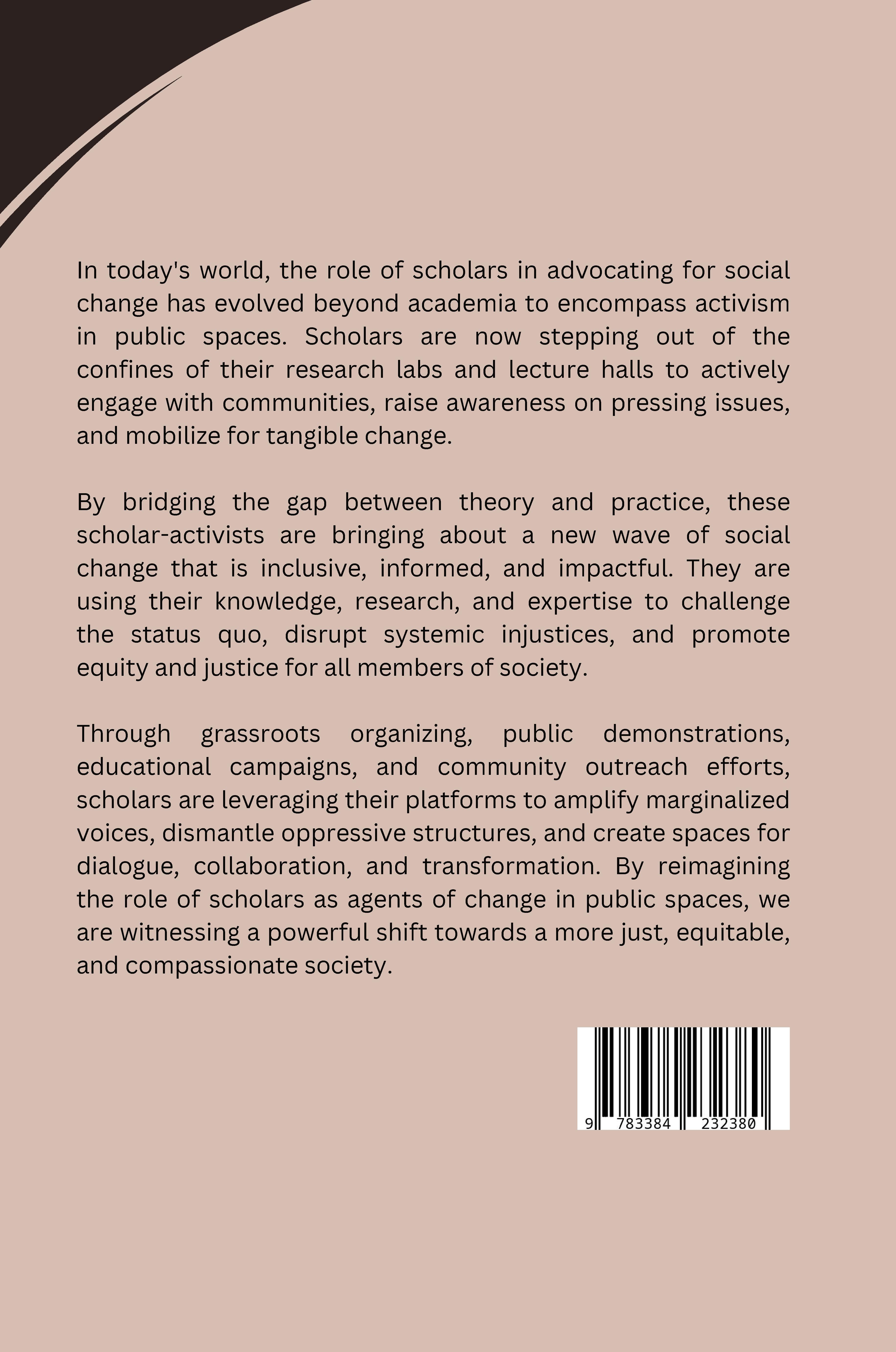 Rückseitencover From Scholar to Activist: Reimagining Social Change in Public Spaces