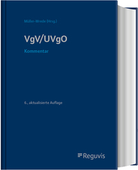 Vorderes Coverbild VgV / UVgO Kommentar