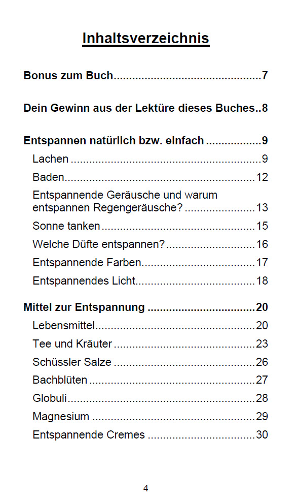 Beispielinhalt (Bild) Entspannung zu Hause