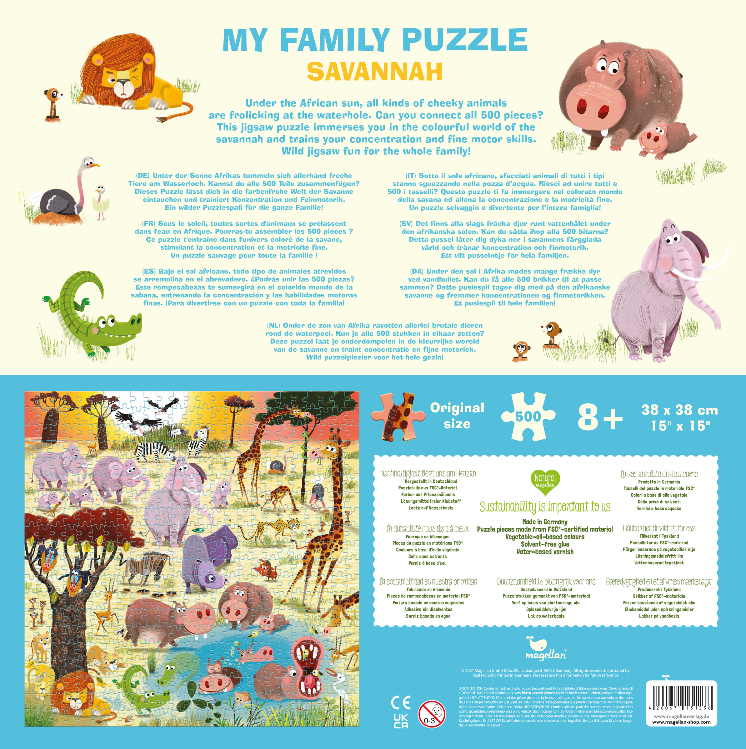 Rückseitencover My Family Puzzle - Savannah