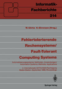 Vorderes Coverbild Fehlertolerierende Rechensysteme / Fault-tolerant Computing Systems