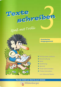 Vorderes Coverbild Texte schreiben – Spaß mit Trolli 3, Vereinfachte Ausgangsschrift