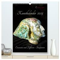 Vorderes Coverbild Kunstkalender 2025 - Encaustic und Tuffstein - Skulpturen (hochwertiger Premium Wandkalender 2025 DIN A2 hoch), Kunstdruck in Hochglanz