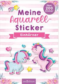 Vorderes Coverbild Meine Aquarell-Sticker – Einhörner