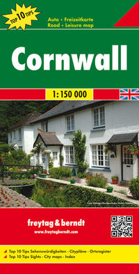 Vorderes Coverbild Cornwall, Autokarte 1:150.000, Top 10 Tips