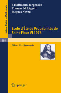 Vorderes Coverbild Ecole d'Ete de Probabilites de Saint-Flour VI, 1976