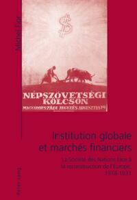 Vorderes Coverbild Institution globale et marchés financiers