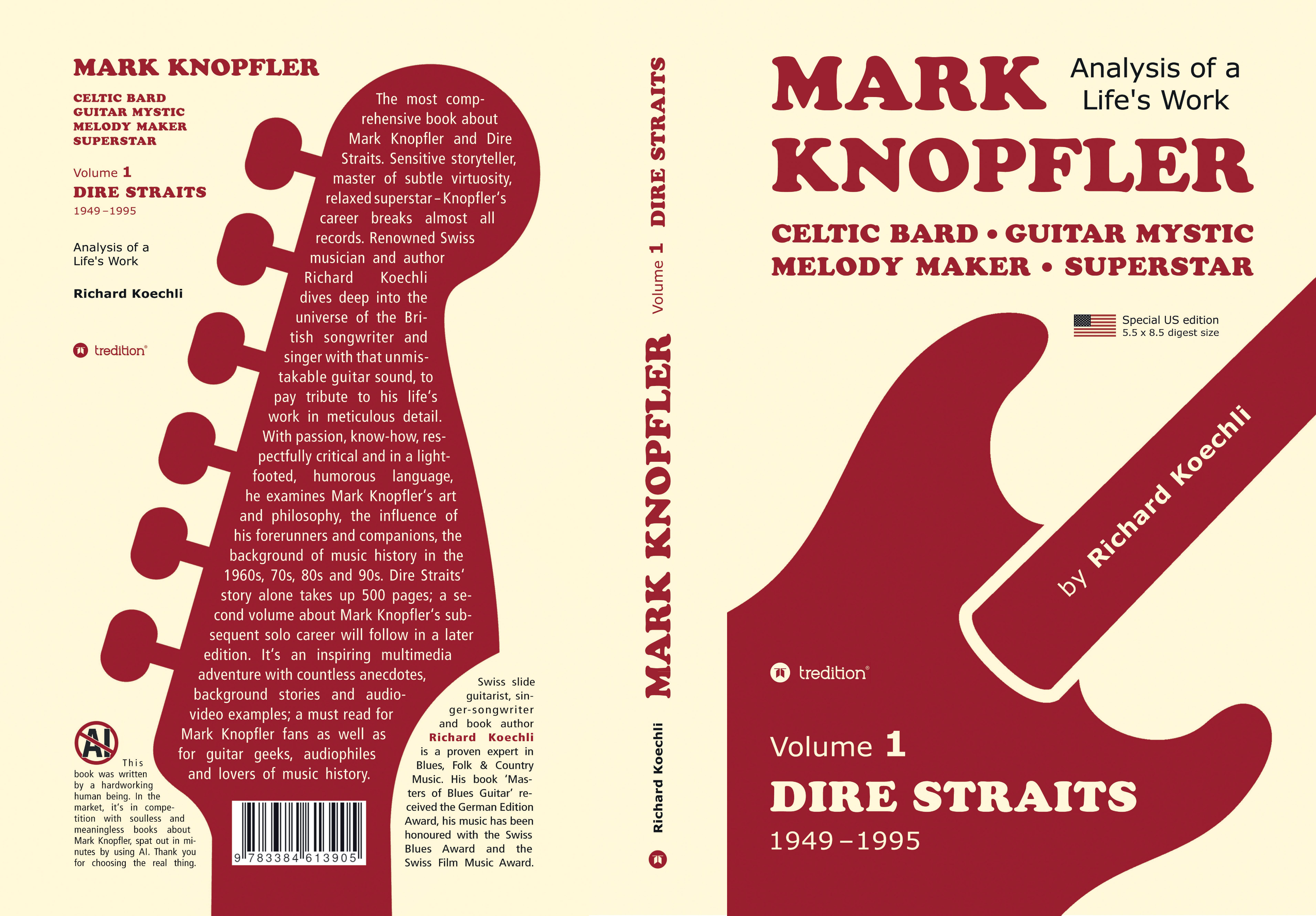Gesamtes Coverbild Mark Knopfler (Volume 1, Dire Straits) – the real 500-page book, special US edition