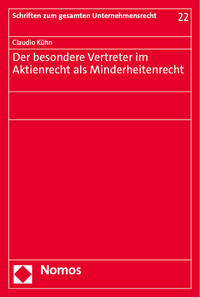 Vorderes Coverbild Der besondere Vertreter im Aktienrecht als Minderheitenrecht