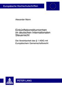 Vorderes Coverbild Einkünftekorrekturnormen im deutschen Internationalen Steuerrecht