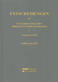 Vorderes Coverbild Entscheidungen des Österreichischen Obersten Gerichtshofes in Strafsachen