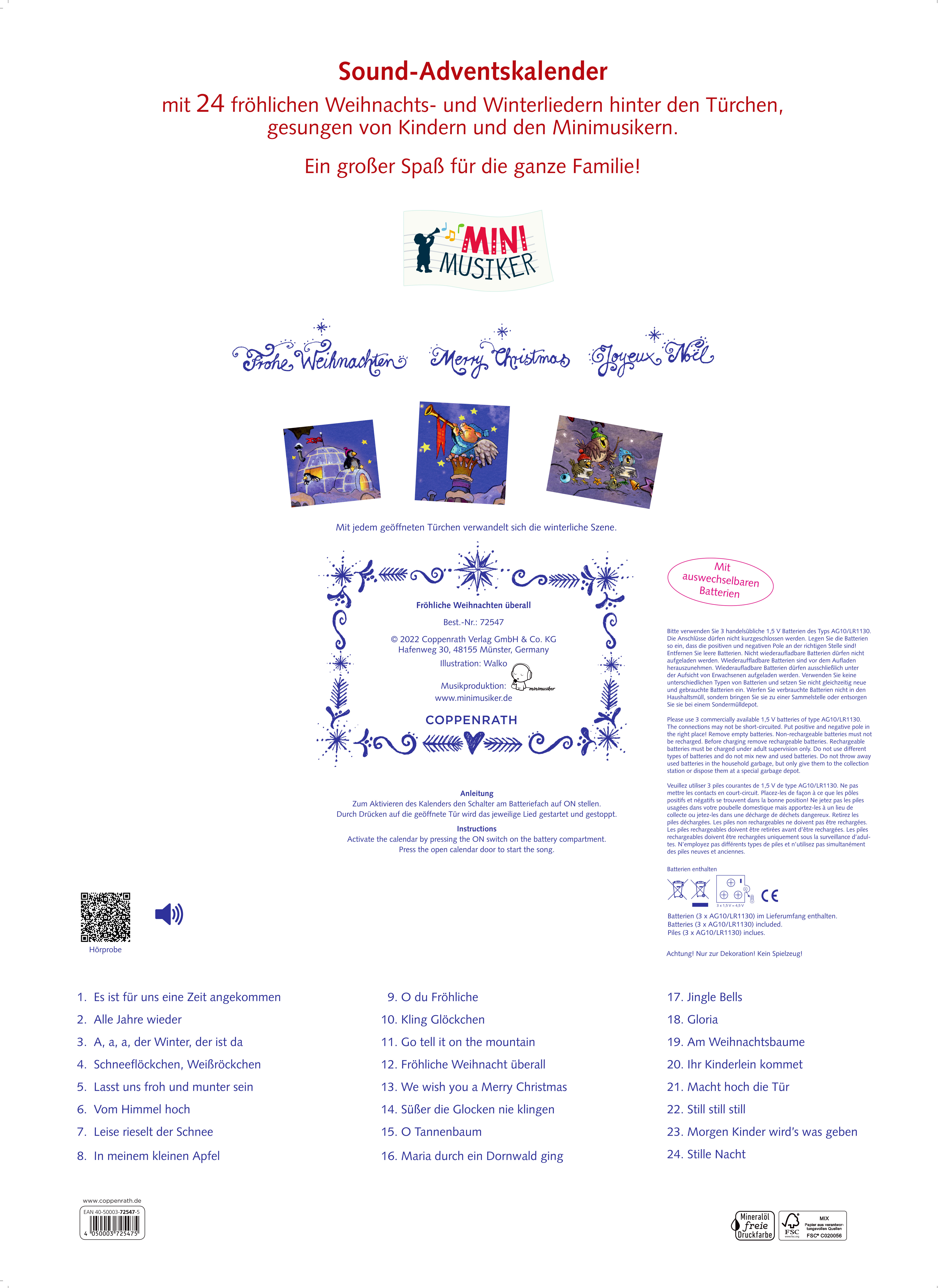 Rückseitencover Sound-Adventskalender