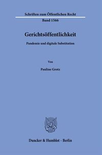 Vorderes Coverbild Gerichtsöffentlichkeit